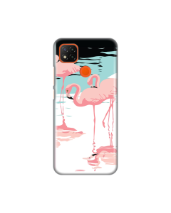 Torbica Silikonska Print za Xiaomi  Redmi 9C/10A Pink Flamingos - 8018120