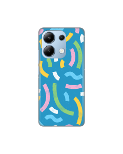 Torbica Silikonska Print za Xiaomi Redmi Note 13 4G (EU) Happy Lines blue - 8020334