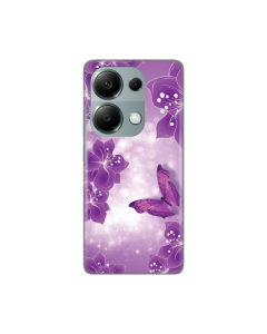 Torbica Silikonska Print za Xiaomi Redmi Note 13 Pro 4G Butterfly And Flowers - 8020187
