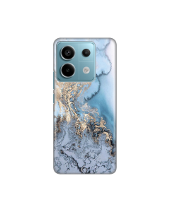Torbica Silikonska Print za Xiaomi Redmi Note 13 Pro 5G Blue Gold Marble - 8020192
