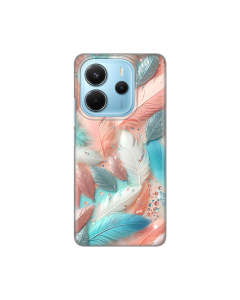Torbica Silikonska Print za Xiaomi Redmi Note 14 4G (SRB) Pastel Feathers - 8020715