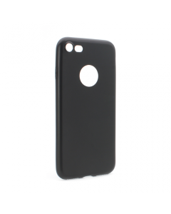 Torbica silikonska Skin za iPhone 7 mat crna (sa otvorom za logo) - 88765