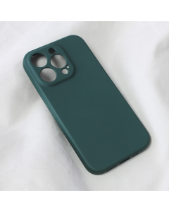 Torbica Teracell Soft Velvet za iPhone 14 Pro 6.1 tamno zelena - 206998