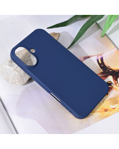 Torbica Teracell Soft Velvet za iPhone 16 6.1 tamno plava - 216250-1