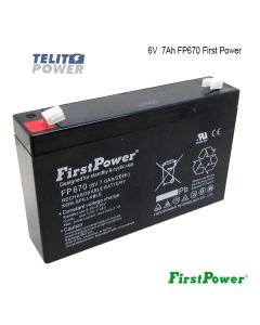 FIRST POWER 6V 7Ah FP670 FIRSTPOWER terminal T1