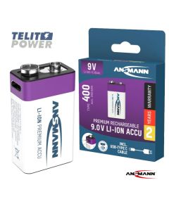 ANSMANN Punjiva Li-Ion 9V - block 400mAh sa USB tip C ulazom za punjenje Ansmann