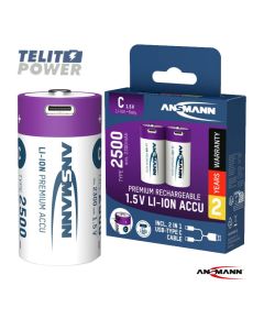ANSMANN Punjiva Li-Ion 1.5V 2500mAh C sa USB tip C ulazom za punjenje Ansmann 2 komada