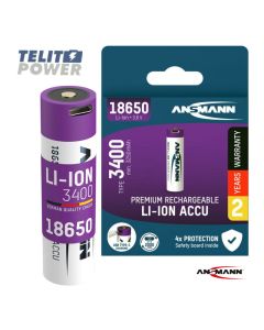 ANSMANN Punjiva Li-Ion 3.6V 3400mAh 18650 sa USB tip C ulazom za punjenje Ansmann