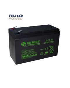 BB BATTERY Akumulator 12V 7Ah BC7-12 BB Battery terminal T2