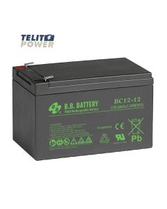 BB BATTERY Akumulator 12V 12Ah BC12-12 BB Battery terminal T2