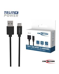 ANSMANN USB A na tip-C kabl za punjenje i prenos podataka – 100 cm