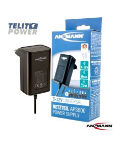 ANSMANN APS 600 univerzalni AC-DC adapter 3–12 V maksimalno 600mA