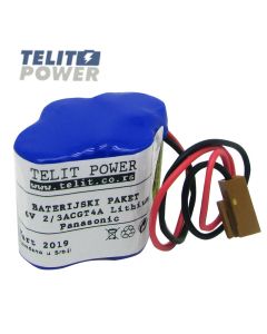 TELIT POWER Panasonic BR-2/3AGCT4A 6V 2400mAh Baterija za GE Fanuc CNC / PLC