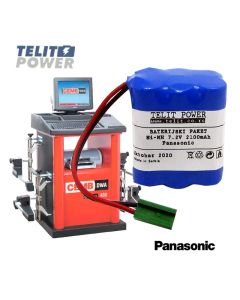 TELIT POWER Baterija NIMH 7.2V 2100mAh Panasonic za mašinu za reglažu trapa CEMB DWA400R/800
