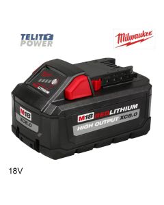 TELIT POWER Milwaukee REDLITHIUM M18 High Output 10Ah – 18V Li-Ion baterija