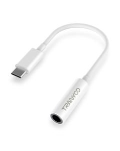 TRANYOO Audio adapter T-E6 USB Type C na 3.5mm, bela