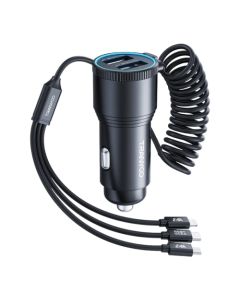 TRANYOO Auto punjač T-C23 Metalni 2 USB 3/1 kabl 30W - 1920015