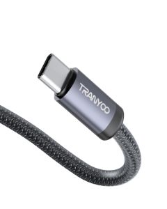 TRANYOO Kabl T-S20C, USB-A na USB-C, 1m (ojačani), crna - 1920007