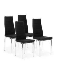 MODERNHOME Trepezarijske stolice set 4 kom tami eko koža black - DC855-C-4 BLACK