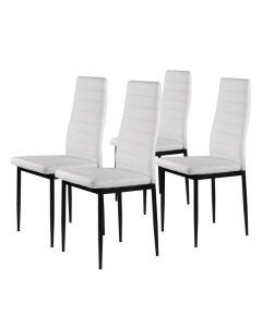 MODERNHOME Trepezarijske stolice set 4 kom tami eko koža white - DC855-4 WHITE