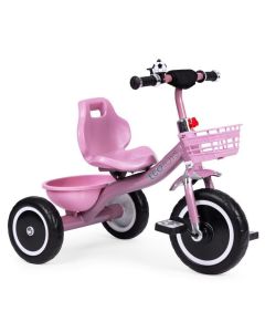 ECO TOYS Tricikl guralcia za decu sa zvoncem i korpom, roze - WQL-1999 PINK