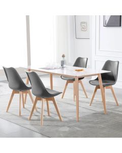 MODERNHOME Trpezarijske stolice set 4 kom filipo dark grey - PC-003 DG