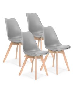 MODERNHOME Trpezarijske stolice set 4 kom filipo light grey 2