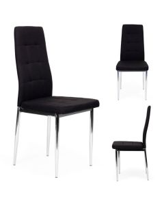 MODERNHOME Trpezarijske stolice set 4 kom tami - DC858F-4 BLACK