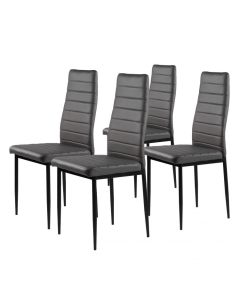 MODERNHOME Trpezarijske stolice set 4 kom tami dark gray - DC855-4 GREY