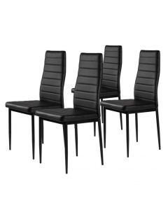 MODERNHOME Trpezarijske stolice set 4 kom tami full black - DC855-4 BLACK