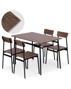 MODERNHOME Trpezarijski set sto + 4 stolice malmo