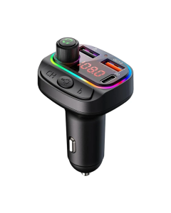 FM Transmiter i punjač Kettz Paya Bluetooth/2xUSB QC3.1/Type-C/LED