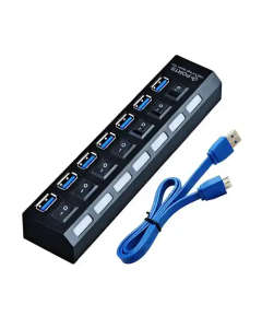 USB Hub 7 port Kettz KT-HUSB.74 3.0 Tip A Crni