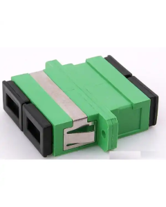 SC-APC/SC-APC singlemode fiber duplex adapter (2 x SC-APC SM), zeleni