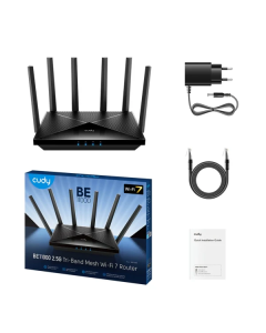 Wireless Mesh Router Cudy WR11000/BE11000 2.5G Tri-band Wi-Fi 7/6GHz+5GHz+2.4GHz/1xWAN + 3XLAN/