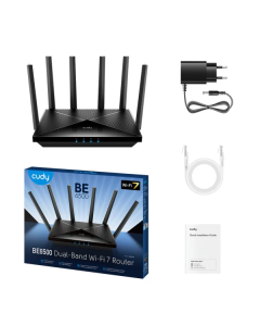 Wireless Mesh Router Cudy WR6500/BE6500 WiFi 7/2.4+5Ghz Wi-Fi 1W/5LAN Gbit/6xEXT