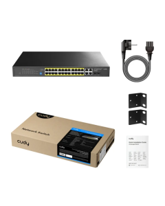Svič 10/100/1000 24-port Cudy GS1028EPS2 Light Managed PoE+ sa 2x SFP 200W