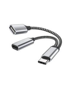 Adapter Tip C (M) na Tip C (F)+USB 3.0 crni