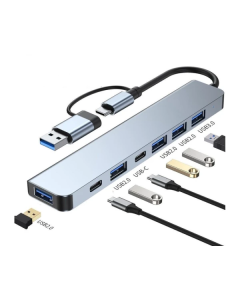Adapter-konverter USB E-Green USB 3.0/USB 3.1 tip C(M)-USB 3.0+4 xUSB 2.0+2xtip C(7 u2)