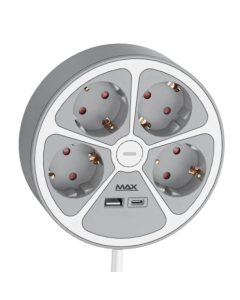 Produžni kabl sa prenaponskom zaštitom sa 4 utičnice MAX MPS-04UG-3M/3m/USB portovi