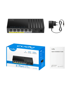 Svič 10/100 6-port Cudy FS106P PoE+/36W/2×Uplink