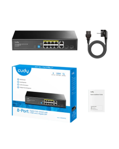 Svič 10/100/1000 10-port Cudy GS1010PS2/8 PoE+/2x Uplink/2x SFP/120W