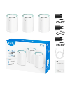 Whole Home Wi-Fi 6 Gigabit  Mesh System Cudy M1500 AX1500 Dual Band(3-Pack)