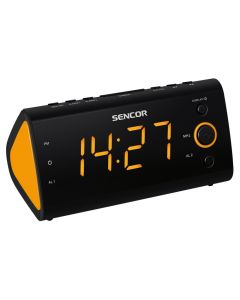 Fm radio sa digitalnim prikazom vremena SENCOR SRC 170 OR narandžasti