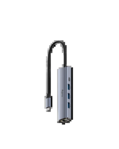 Adapter-konverter Cudy UH605 USB Tip C-3xUSB 3.0+RJ45
