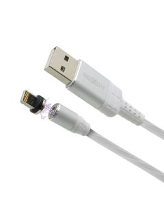 MOXOM USB data kabal Led flowing MX-CB67 lightning, bela - U1924