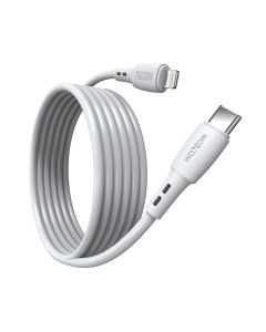 MOXOM USB data kabl MX-CB133 PD 30WType-C na Lightning 2m, bela - U2026