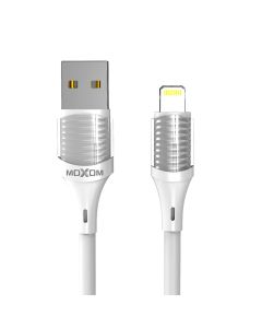 MOXOM USB data kabl MX-CB109 3A Lightning 1m, bela - U2059