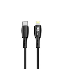 MOXOM USB data kabl MX-CB132 PD 30W Type-C na Lightning 1m, crna - U2075