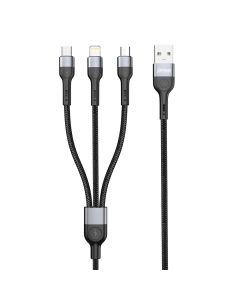SUPERIOR USB data kabal SU-K106 3in1 Lightning/Micro/Type C 1m, crna - U2101